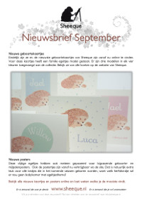 Sheeque nieuwsbrief september 2017